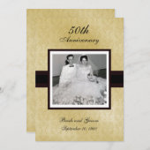 cinquantième Invitations de photo d'anniversaire (Devant / Derrière)