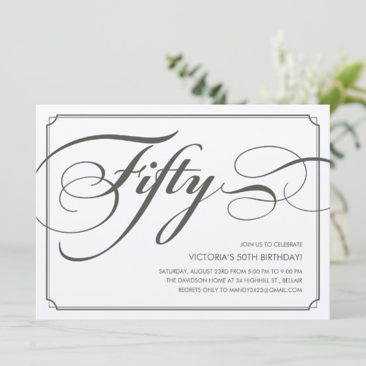Cinquantième invitations formelles d'anniversaire (Debout devant)