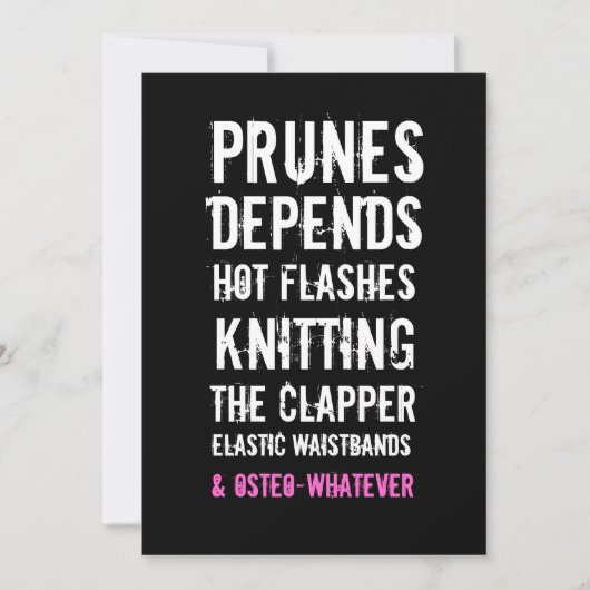 cinquantième Madame invitation de fête (Devant)