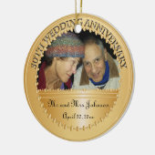 cinquantième Ornement de photo d'anniversaire de (Gauche)