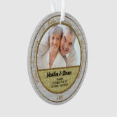 cinquantième Ornement d'or de photo de (devant)