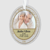 cinquantième Ornement d'or de photo de (devant)