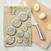 cinquantième Serviette de cuisine d'anniversaire (Quart Plié)