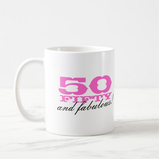 cinquantième Tasse | 50 d'anniversaire et fabuleux (Gauche)