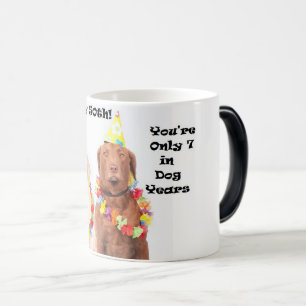 Cinquantième tasse drôle heureuse de chien