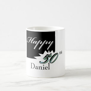 Cinquantième tasse heureuse d'anniversaire