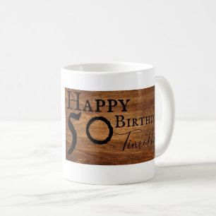 Cinquantième tasse personnalisée d'anniversaire