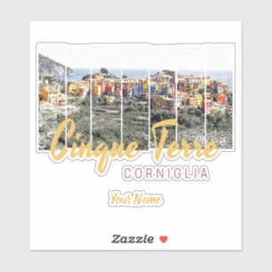 Cinque Terre Corniglia Riomaggiore Italiaanse Vint Sticker