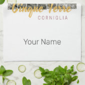 Cinque Terre Corniglia Riomaggiore Italiaanse Vint Theedoek (Gevouwen)