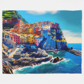 Cinque Terre, Italië Fleece Deken (Voorkant (Horizontaal))