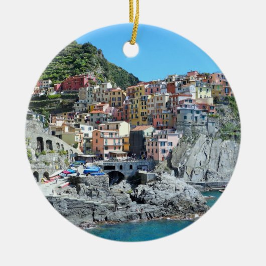 Cinque Terre, Italië Keramisch Ornament (Voorkant)