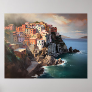 Cinque Terre Italie Paysage Art Imprimer Poster
