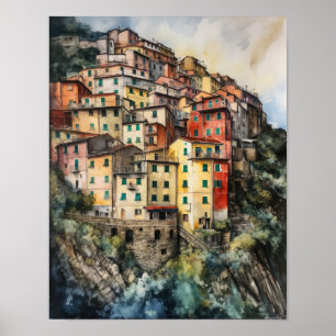 Cinque Terre Italie Paysage Art Imprimer Poster
