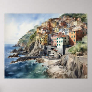 Cinque Terre Italie Paysage Art Imprimer Poster