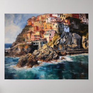 Cinque Terre Italie Paysage Art Imprimer Poster