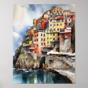 Cinque Terre Italie Paysage Art Imprimer Poster