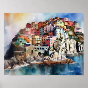 Cinque Terre Italie Paysage Art Imprimer Poster