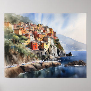 Cinque Terre Italie Paysage Art Imprimer Poster