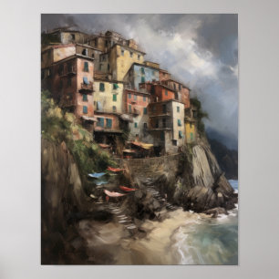 Cinque Terre Italie Paysage Art Imprimer Poster