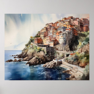 Cinque Terre Italie Paysage Art Imprimer Poster