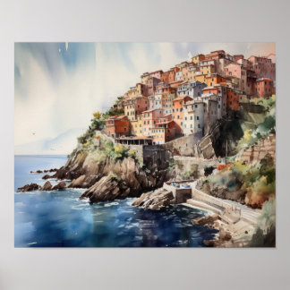 Cinque Terre Italie Paysage Art Imprimer Poster