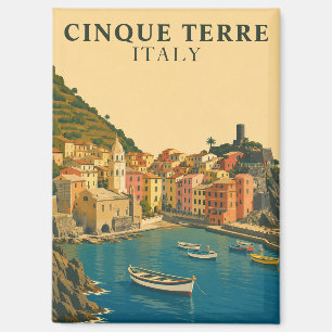 Cinque Terre Italië Retro Reis Italiaanse Rivièra Magneet