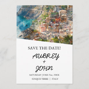 Cinque Terre Italië Save the Date Wedding