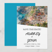Cinque Terre Italië Save the Date Wedding (Voorkant / Achterkant)
