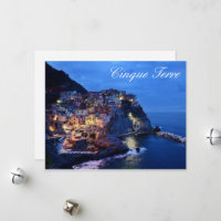 Cinque Terre Italië Seizoensgebonden Kaart