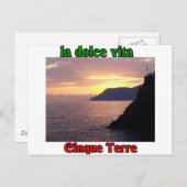 Cinque Terre Italy Briefkaart (Voorkant / Achterkant)