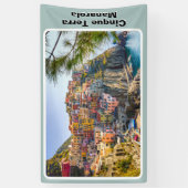 Cinque Terre Manarola Kuststad Spandoek (Verticaal)