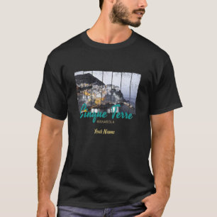 Cinque Terre Manarola Riomaggiore Italiaanse vinta T-shirt