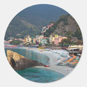 Cinque Terre - Morning Monterosso Beach Ronde Sticker