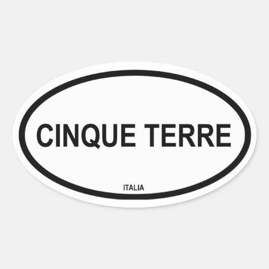 CINQUE TERRE OVALE STICKER (Voorkant)