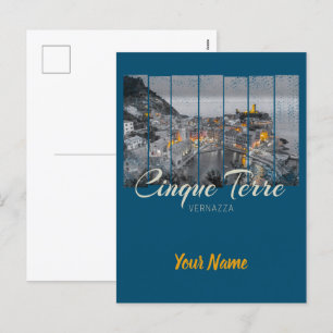 Cinque Terre Vernazza Italië Souvenir Feestdagenkaart