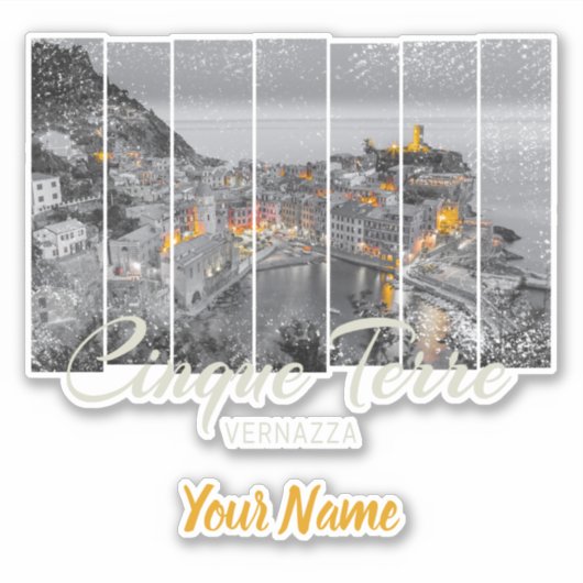 Cinque Terre Vernazza Italië  Souvenir Sticker (Voorkant)