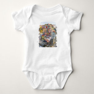 Cinque Terre Waterverf Art Romper