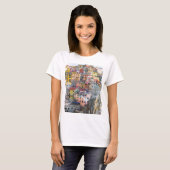 Cinque Terre Waterverf Art T-shirt (Voorkant volledig)