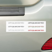 cinquecento witte decalen bumpersticker (Op auto)