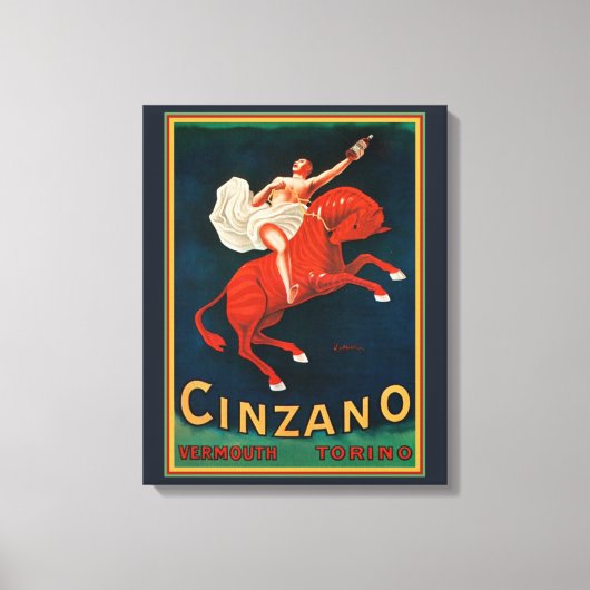 "Cinzano Vermouth Torino" Canvas Afdruk (Voorkant)