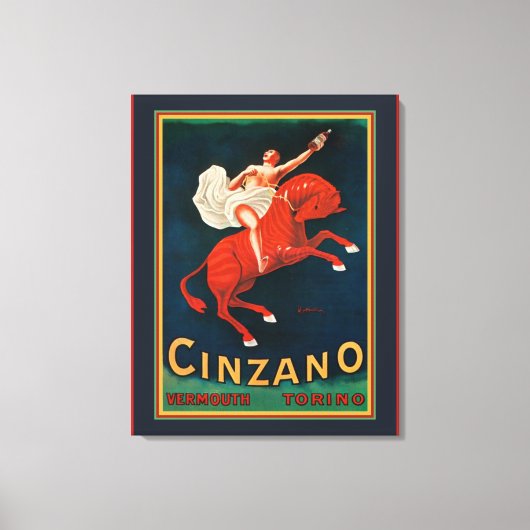 "Cinzano Vermouth Torino" Canvas Afdruk (Voorkant)