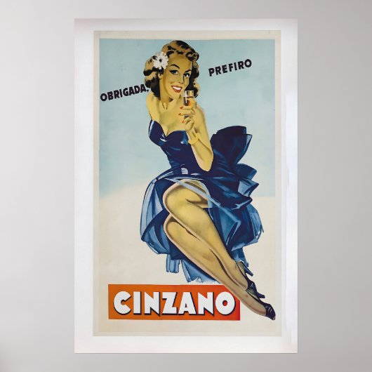 Cinzano Vintage Advertising Poster 1 (Devant)