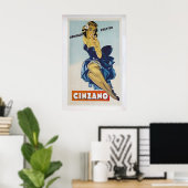 Cinzano Vintage Advertising Poster 1 (Bureau à domicile)