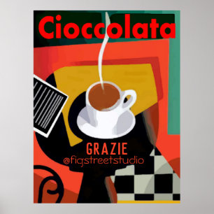 Cioccolata, Italiaanse hotcolate, bewerken tekst Poster
