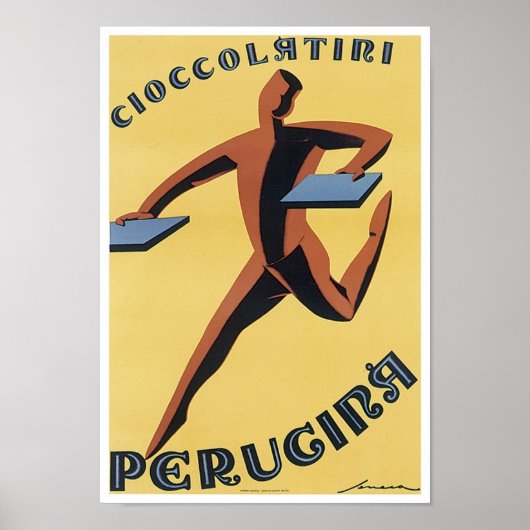 Cioccolatiri Perugina Vintage Ad Poster (Voorkant)