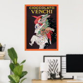 Cioccolato Venchi ~ Poster publicitaire Vintage (Bureau à domicile)