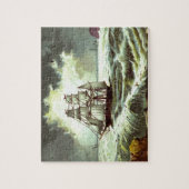 Circa 1880: een kerstkaartje legpuzzel (Verticaal)