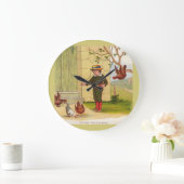 circa 1900 Het voederen van kippen Grote Klok (Huis)