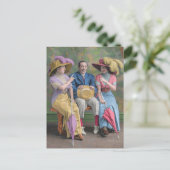 Circa 1910 Vaudeville artiesten print Briefkaart (Staand voorkant)