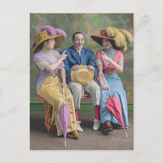 Circa 1910 Vaudeville artiesten print Briefkaart (Voorkant)